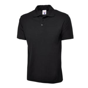 UC105 Black Pique Polo Shirt
